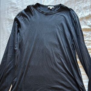 Black Long Sleeve Tee with Crew Neck